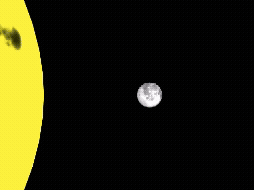 el sol 400 veces mas grande que la Luna
